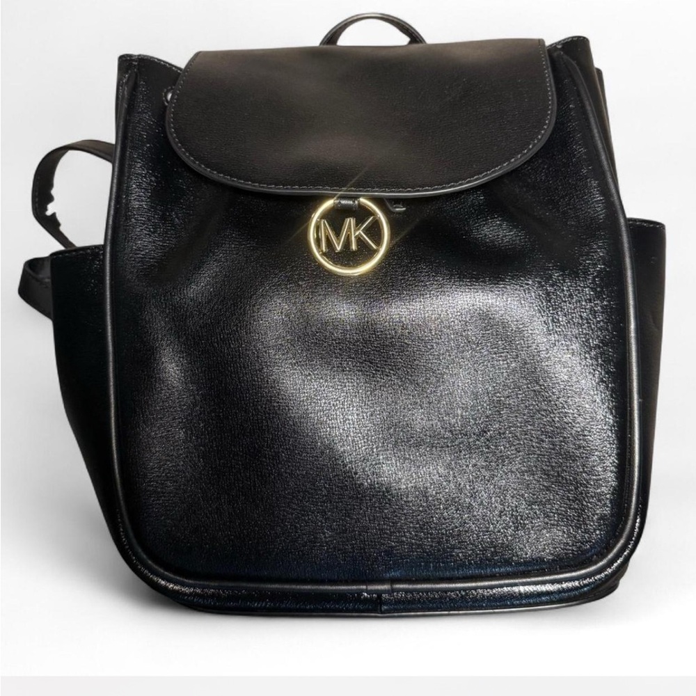NEW WITH TAG Michael Kors Designer Black Genuine Leather Backpack/Purse